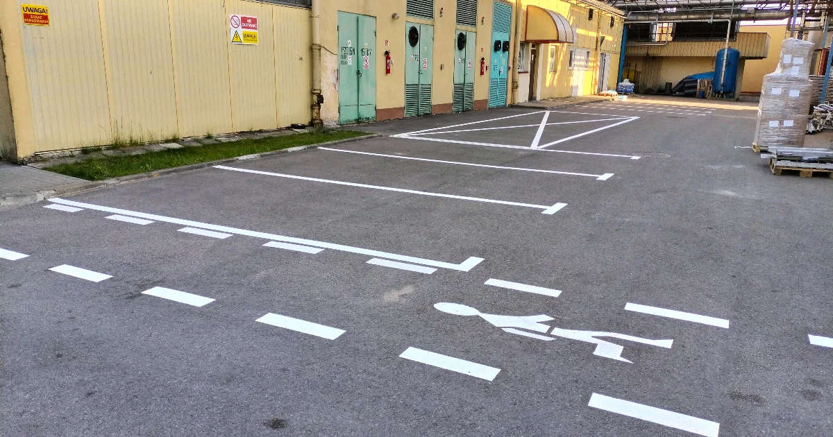 Droga do bezpieczeństwa Oznakowanie terenów przyzakładowych Linie, symbole, znaki 